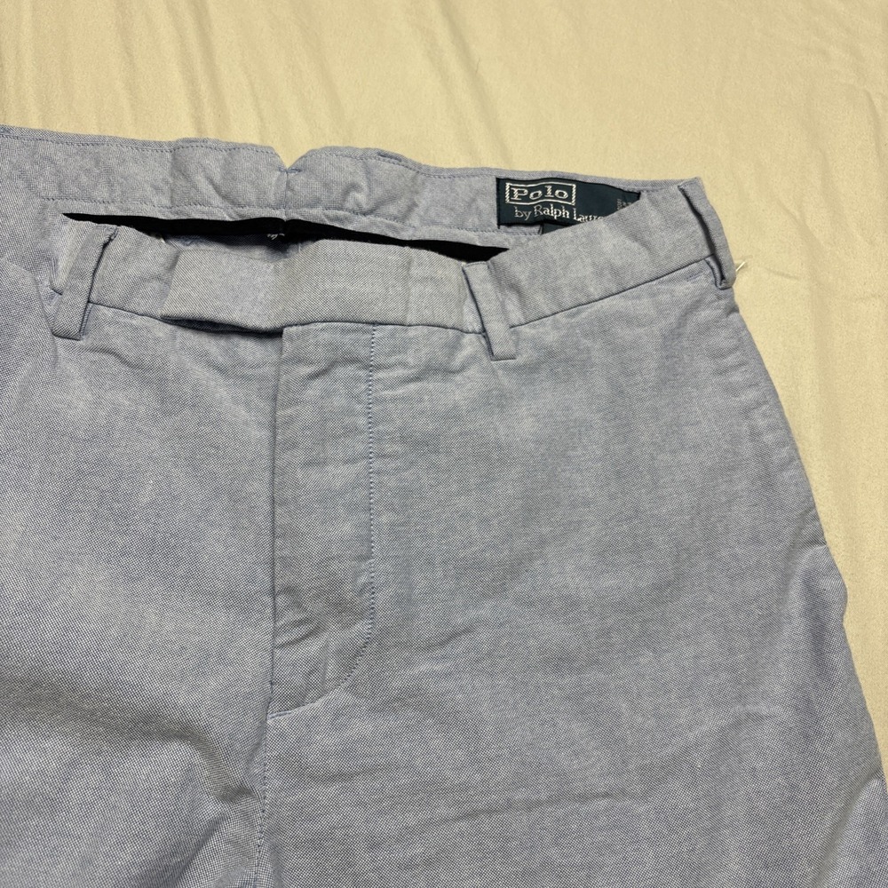 Polo Ralph Lauren Mens‎ Light  Blue Flat Front Dress Pants Size 30x30 Cotton